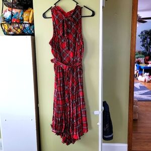 Red Plaid Retro Chic Dress